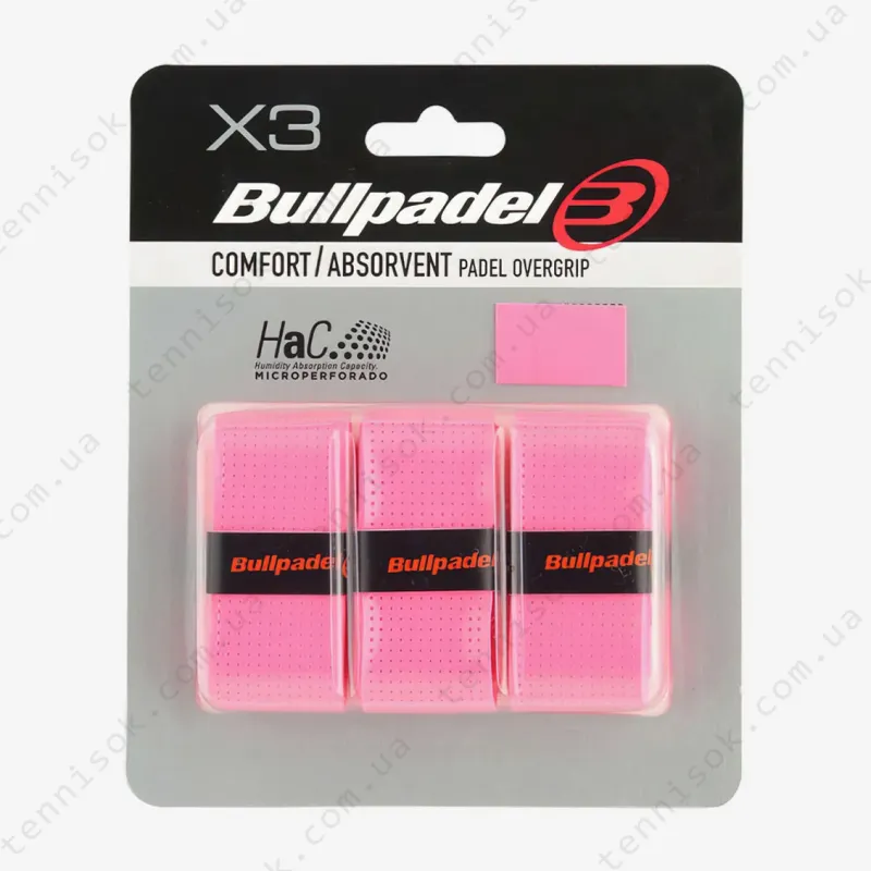 Намотки Bullpadel GB-1201 Comfort Absorvent 3psc Rosa Fluor