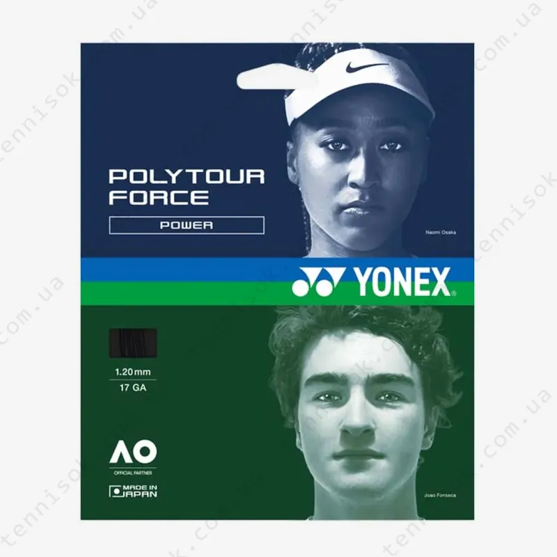 Теннисные струны Yonex Poly Tour Force Black 12,2m (размотка)