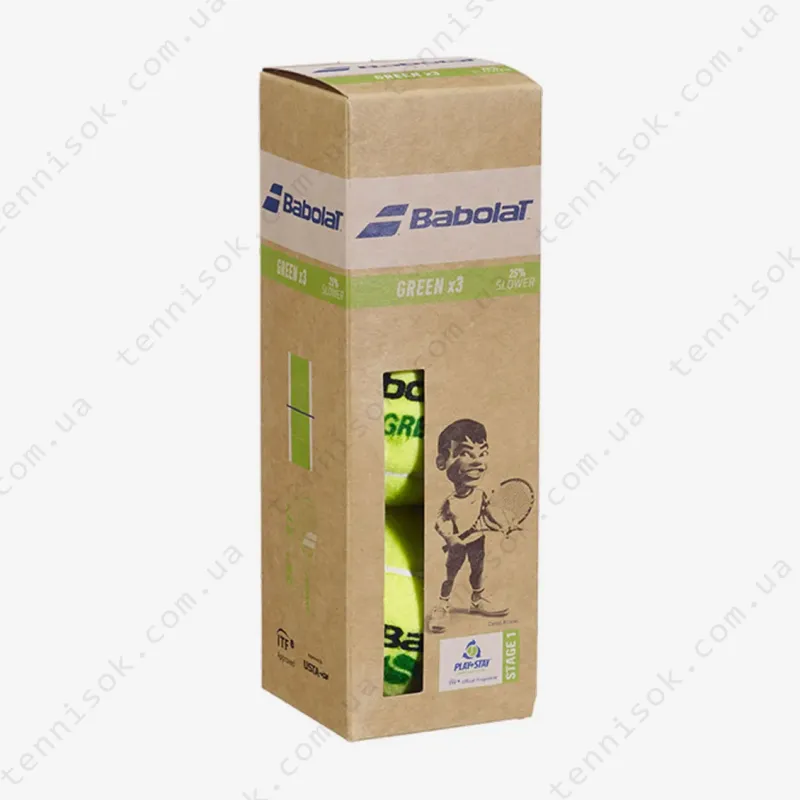 Тенісні м'ячі Babolat Green 3ball 501106/113