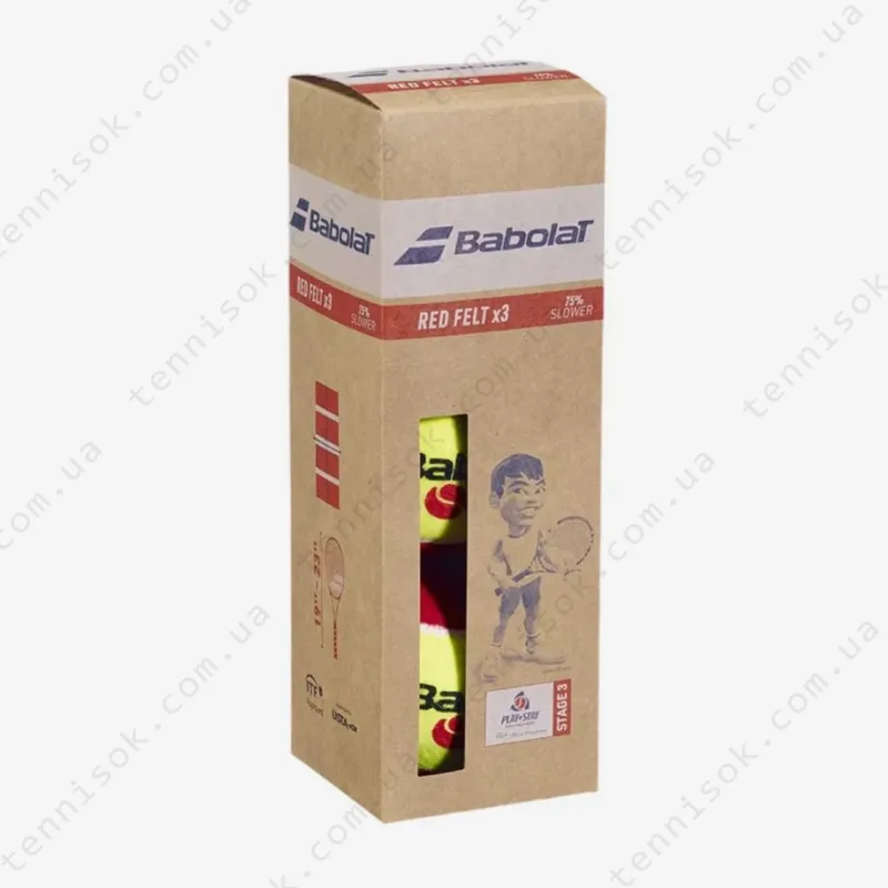 Теннисные мячи Babolat Red Felt 3ball 501108/113