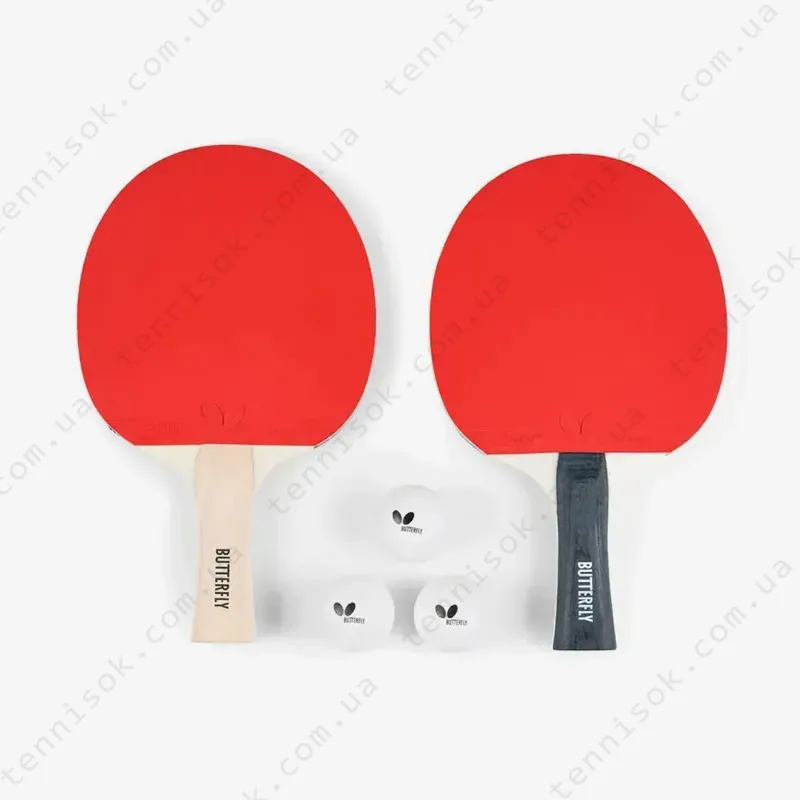Ракетки для настольного тенниса Butterfly Racket Set Easy 2 Bats 3 Balls