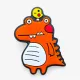 Віброгасники для тенісної ракетки Dino Orange Vibration Dampener