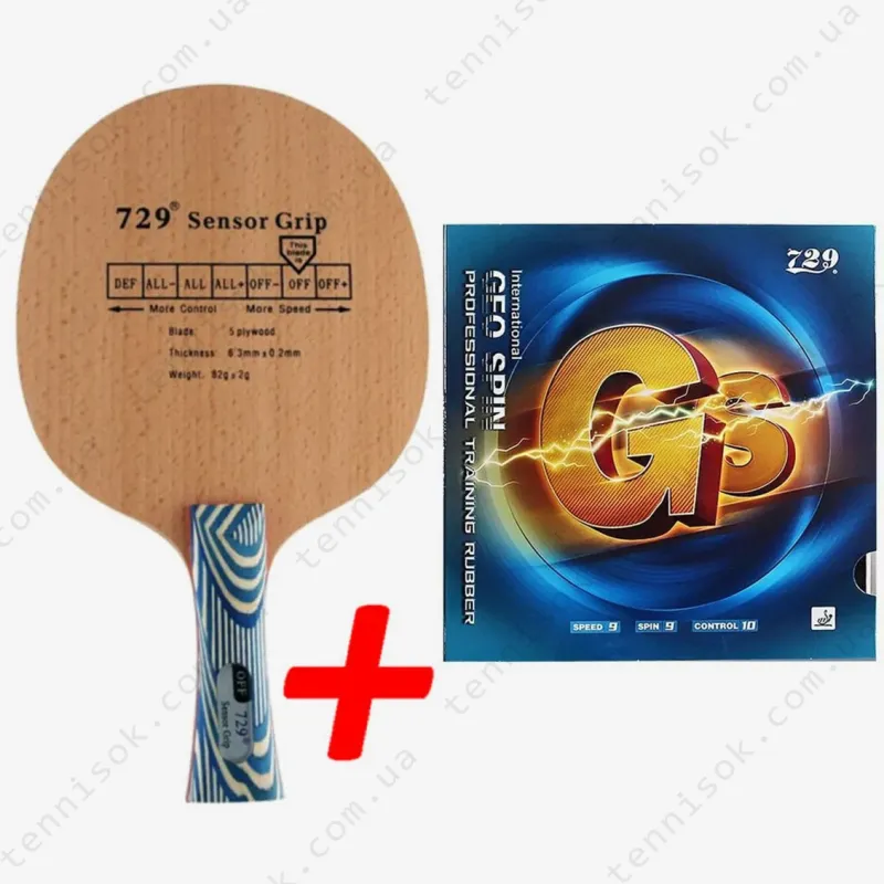 Сборная ракетка 729 Sensor Grip Concave + 729 Geo Spin Training