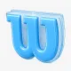 Виброгасители для теннисной ракетки Wilson Logo Light Blue Vibration Dampener