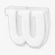 Виброгасители для теннисной ракетки Wilson Logo White Vibration Dampener