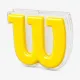 Виброгасители для теннисной ракетки Wilson Logo Yellow Vibration Dampener