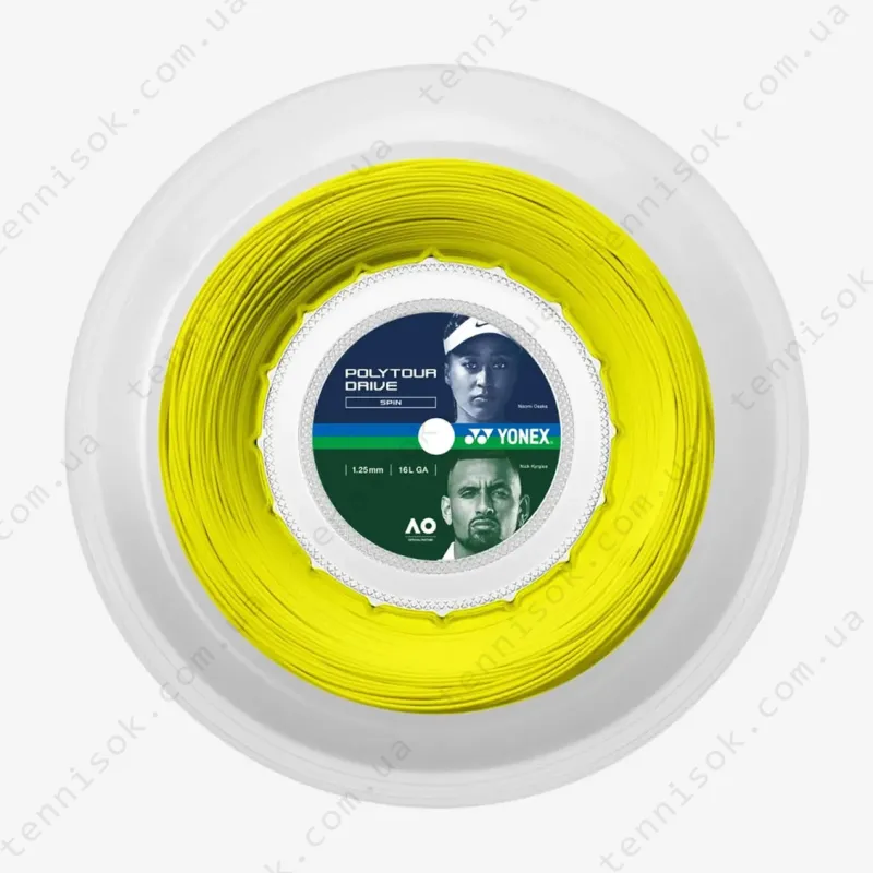 Теннисные струны Yonex Poly Tour Drive Flash Yellow (200m)
