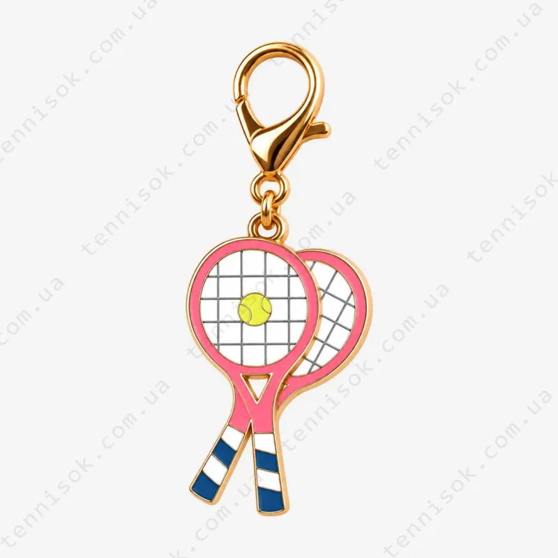 Pink Tennis Rackets Keychain