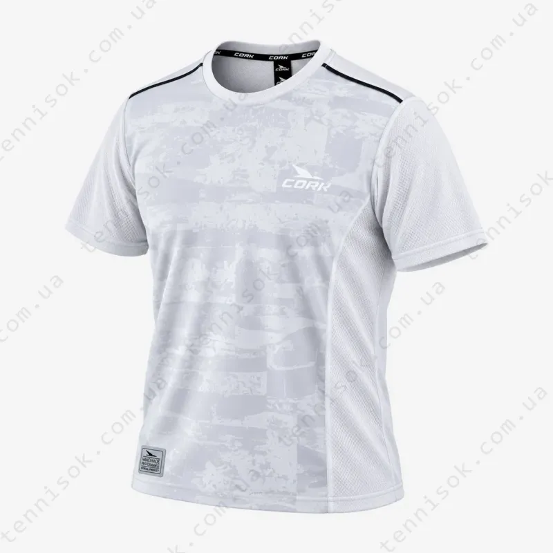 Футболка для паделу Cork Padel T-shirt Print White