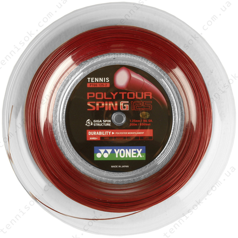 Теннисная струна Yonex Poly Tour Spin G 16LGa (200m)