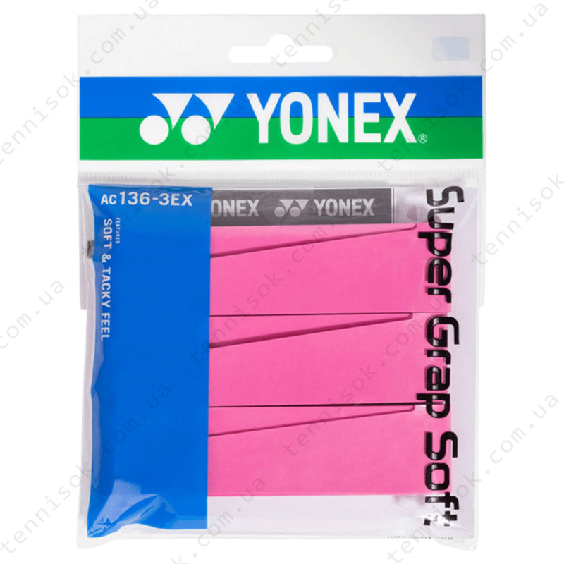 Обмотки Yonex AC136EX Super Grap Soft Pink 3pcs