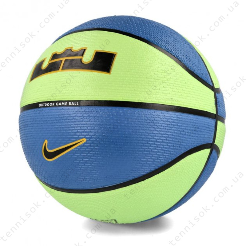 М'яч баскетбольний Nike Playground 2.0 8P L James Deflated Lime Glow/Bk/University Gold/Black