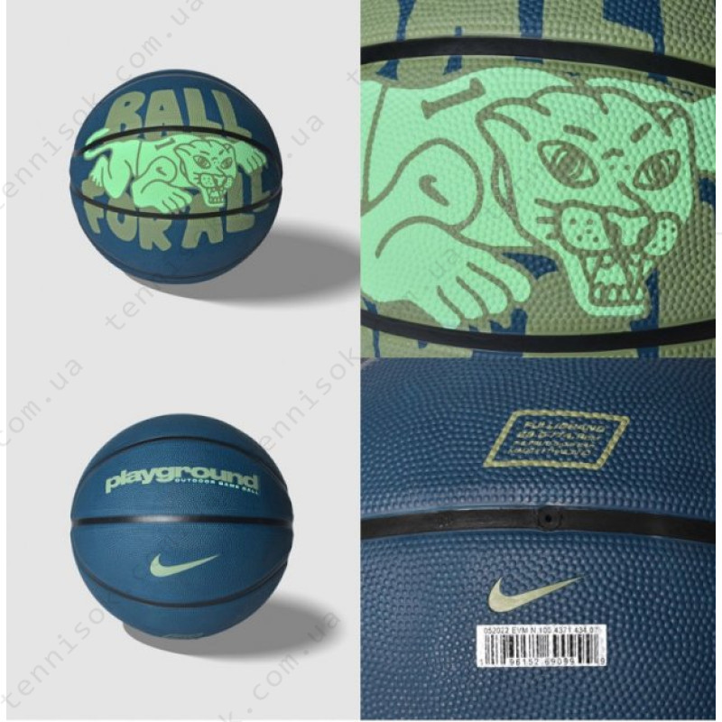 Мяч баскетбольный Nike Everyday Playground 8P Graphic Deflated Blue/Alligator/Black/Green