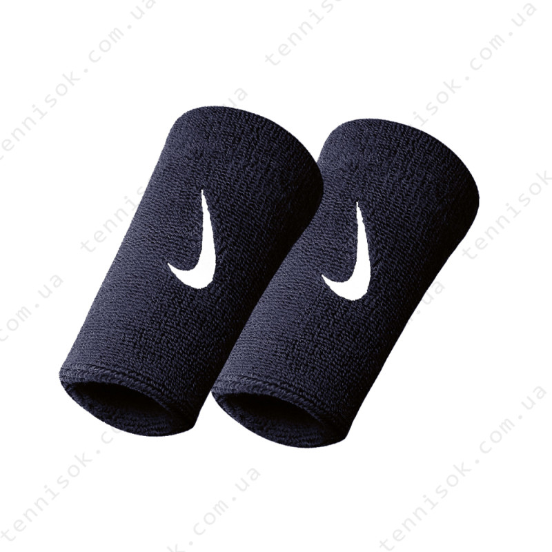 Напульсники Nike Swoosh Double Wide Wristband OBSIDIAN/WHITE N0002466416OS