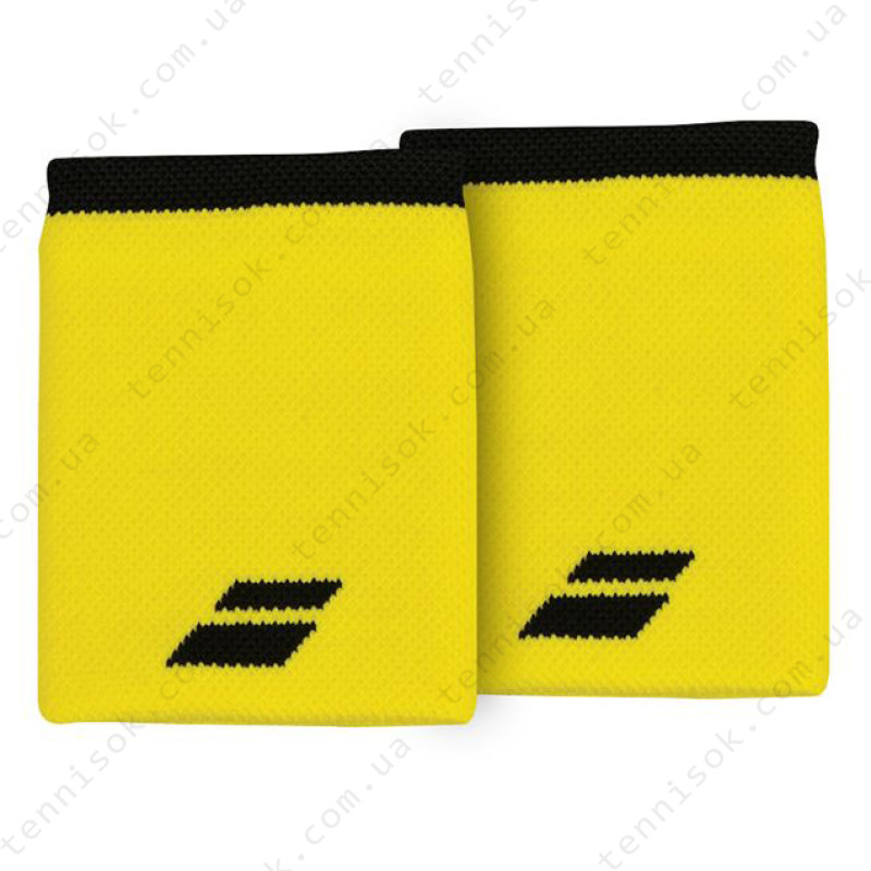 Напульсники Babolat Logo Jumbo Wristband Yellow/Black 5US18262