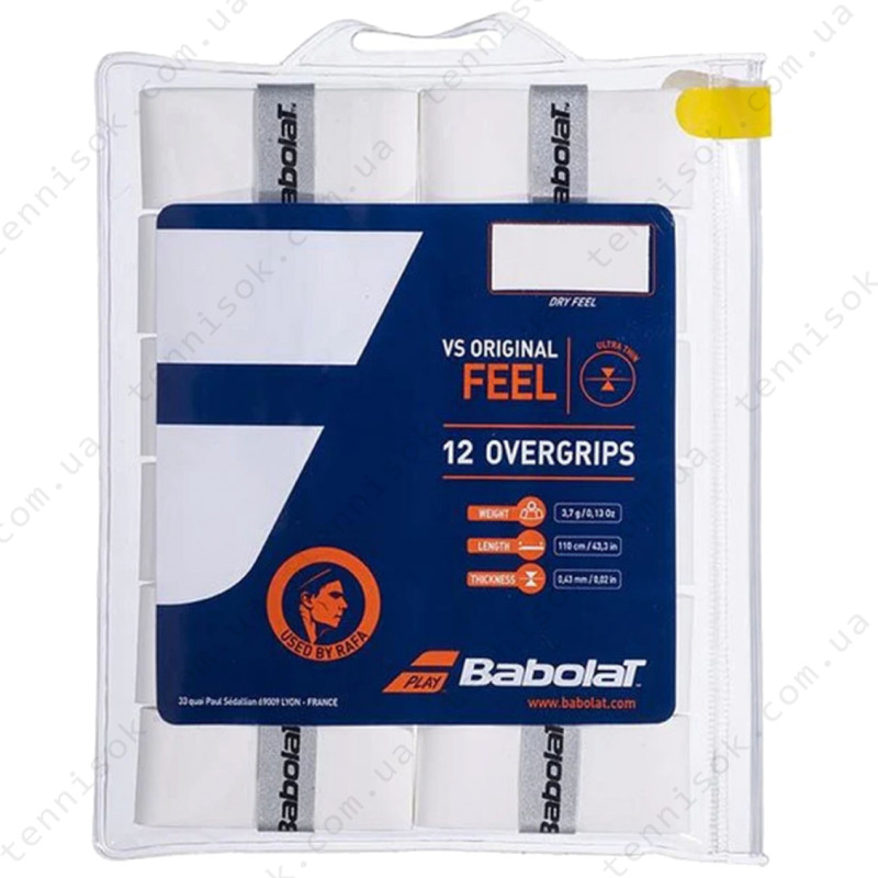 Обмотки Babolat VS Grip Original white 12P 654010-101
