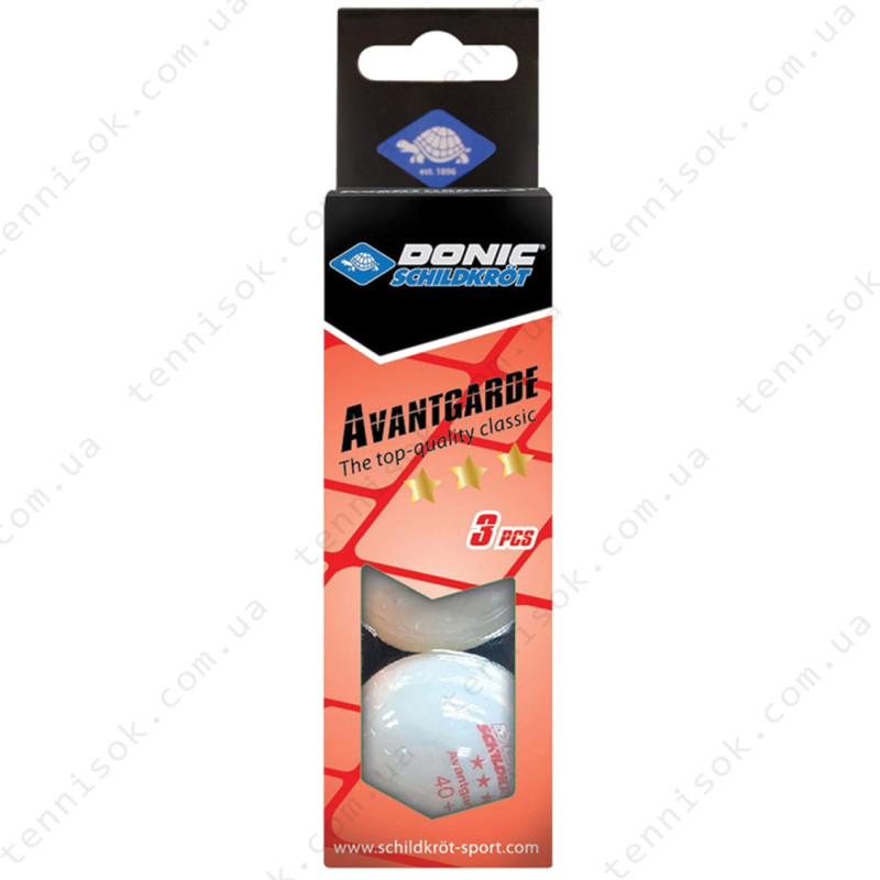 Кульки Donic Avantgarde 3* White 3pcs