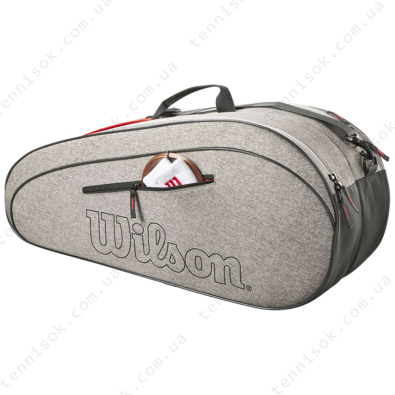 Теннисная сумка Wilson Team Heather Grey 6PK WR8022601001