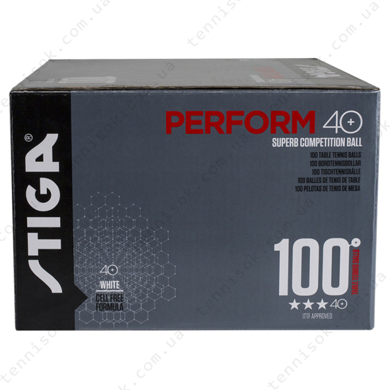 Кульки Stiga Perform 3-star ABS 100-pack White