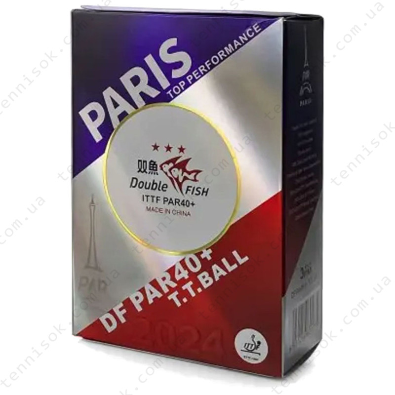 Шарики Double Fish PAR40+ 3*** ITTF 1pcs