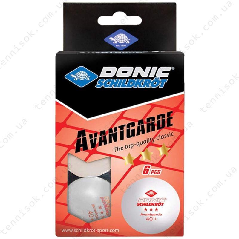 Шарики Donic Avantgarde 3* 40+ White 6pcs