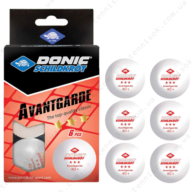 Шарики Donic Avantgarde 3* 40+ White 6pcs