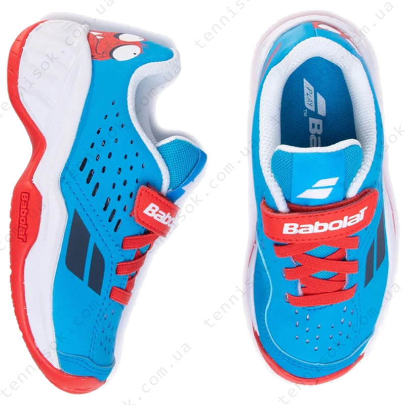 Теннисные кроссовки Babolat Pulsion All Court Kid 32S20518 Tomato Red/Blue Aster