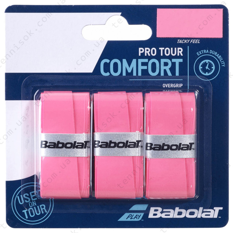 Обмотки Babolat Pro Tour Pink 3pcs 653037-156