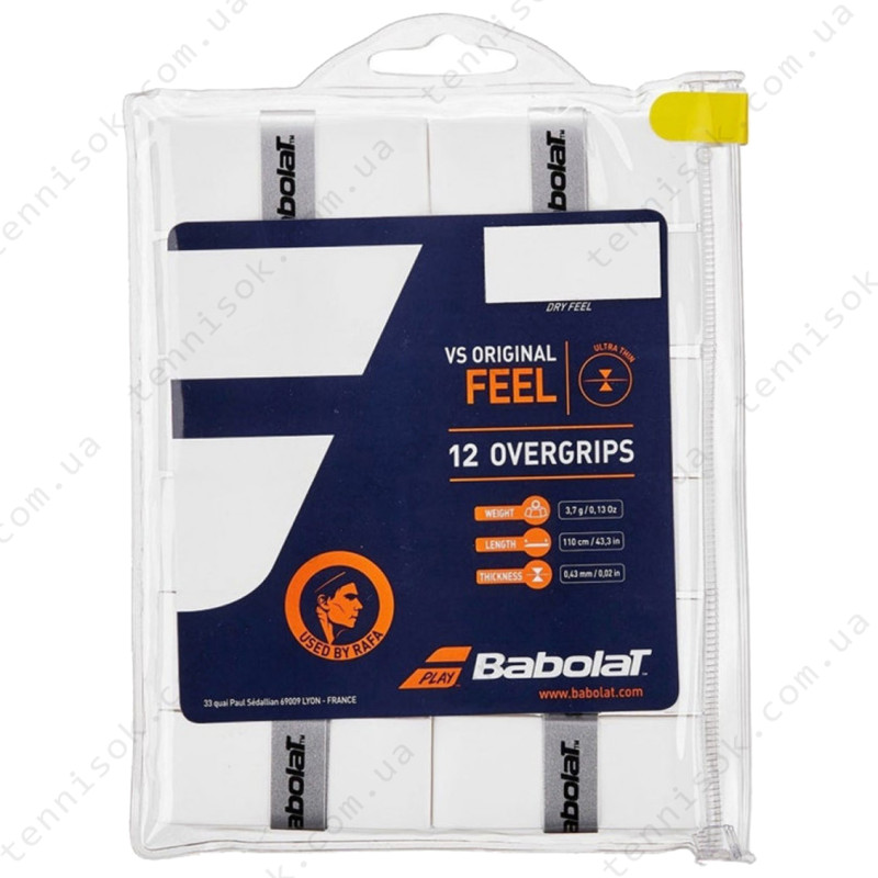 Обмотки Babolat VS Grip Original white 12P 654010-101