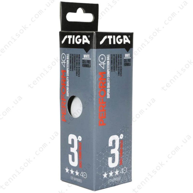 Кульки Stiga Perform 3-star ABS 3-pack White