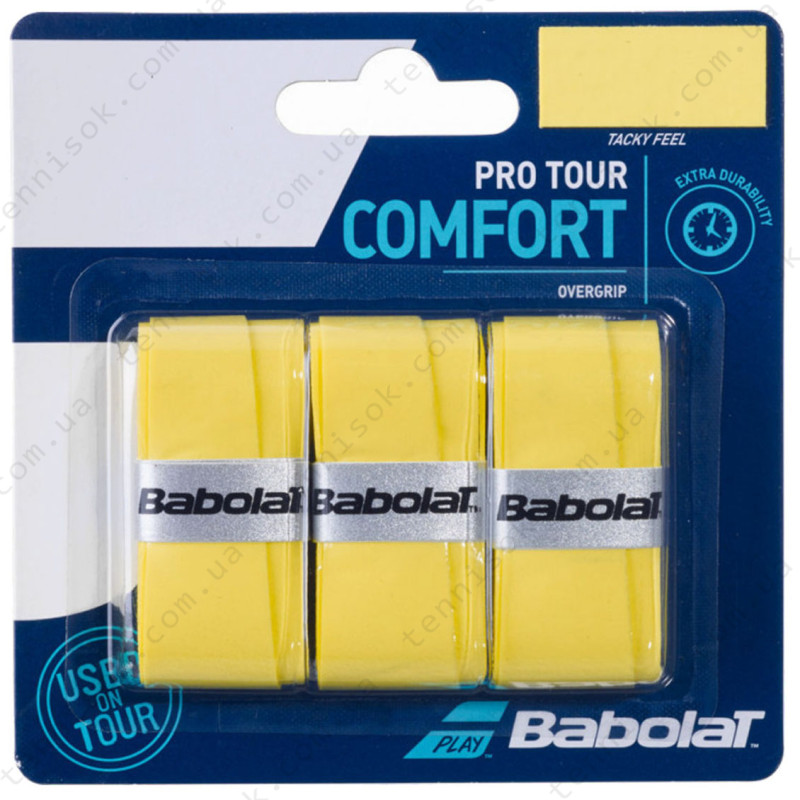 Обмотки Babolat Pro Tour Yellow 3pcs 653037-349