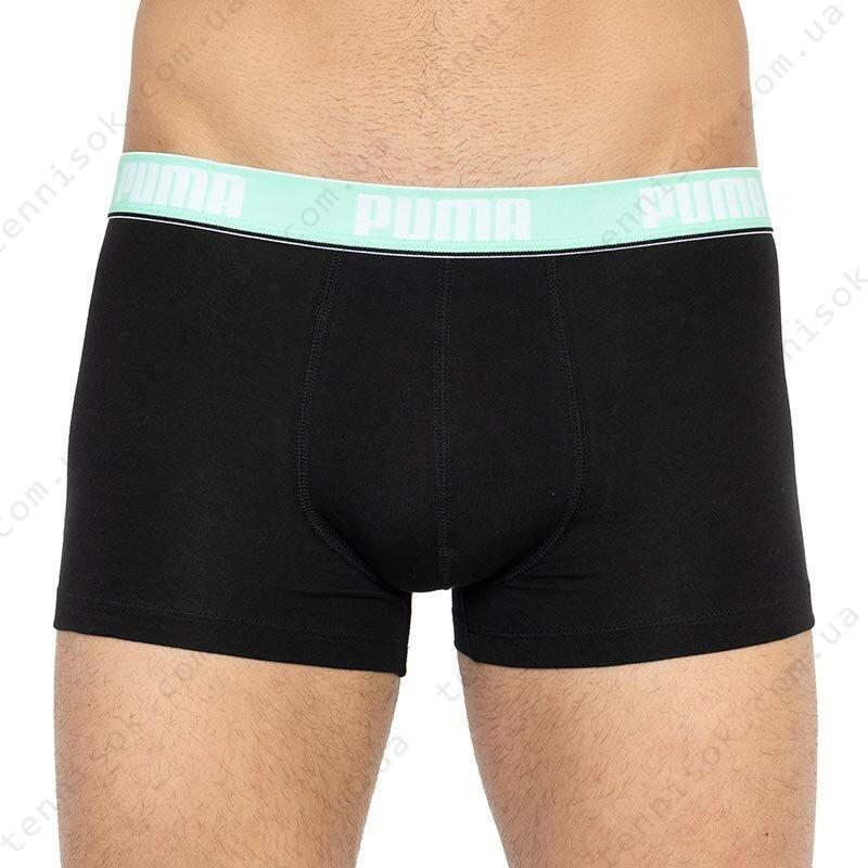  Трусы Puma Basic Trunk 2-pack Black/Light Green