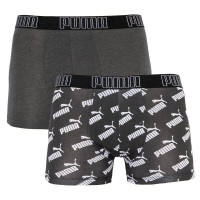  Трусы Puma Big Logo AOP Boxer 2-pack Dark Gray/White
