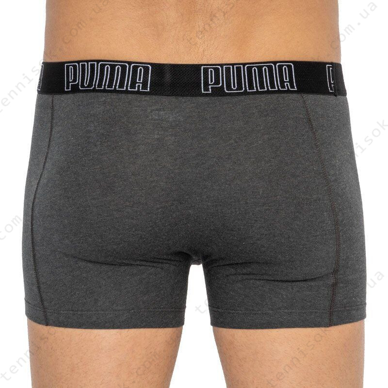  Трусы Puma Big Logo AOP Boxer 2-pack Dark Gray/White