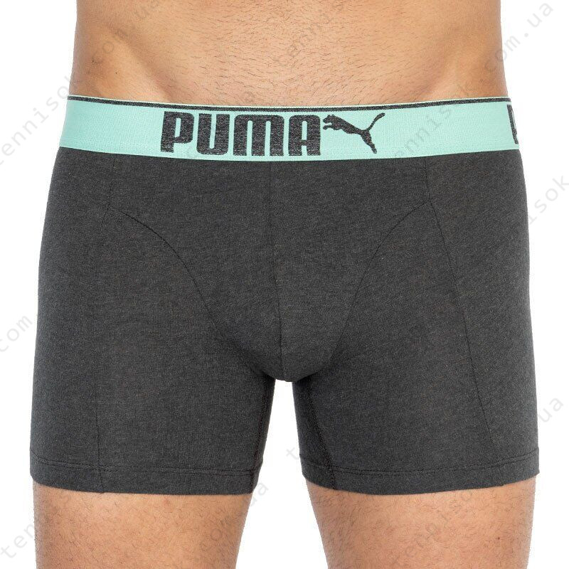  Трусы Puma Lifestyle Sueded Cotton Boxer 3-pack Blue/Gray