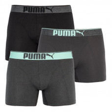  Трусы Puma Lifestyle Sueded Cotton Boxer 3-pack Blue/Gray